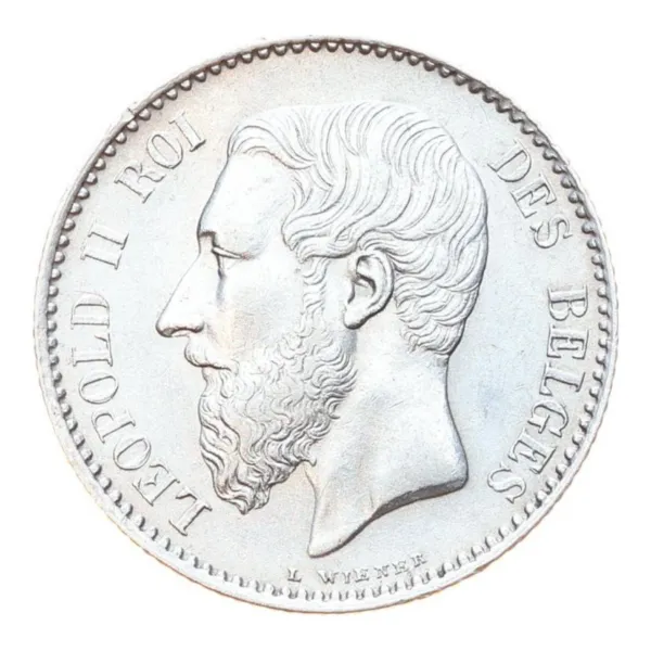 1 frank België 1886, voorzijde