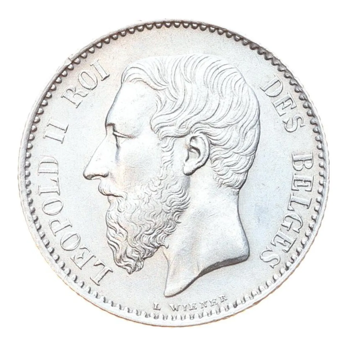 1 frank België 1886, voorzijde