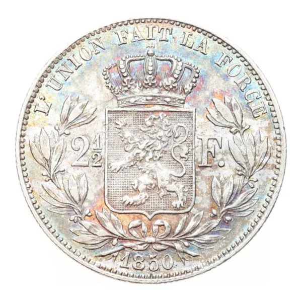 2½ frank België 1850, keerzijde