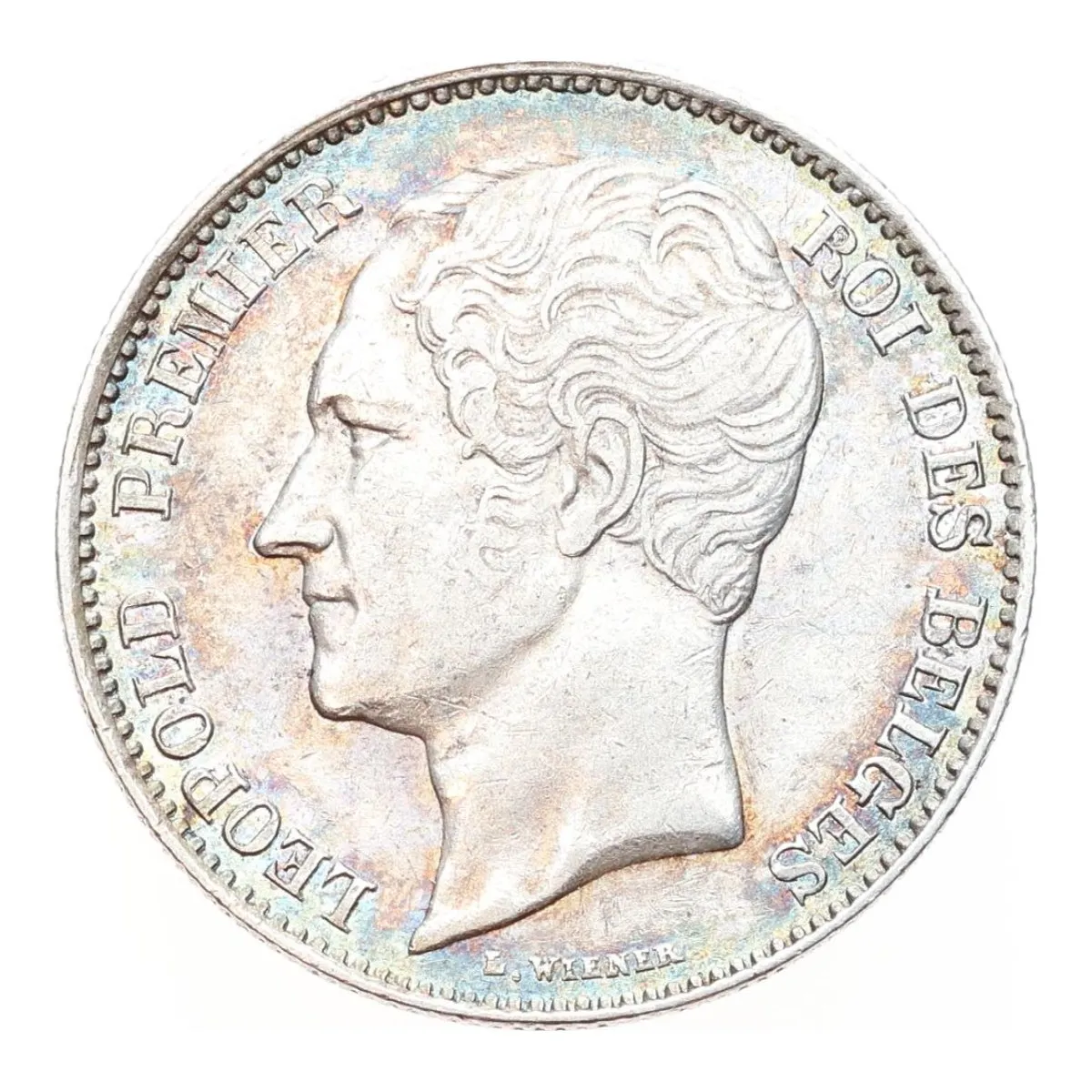 2½ frank België 1850, voorzijde