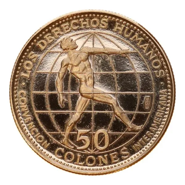 50 colones Costa Rica 1970, keerzijde