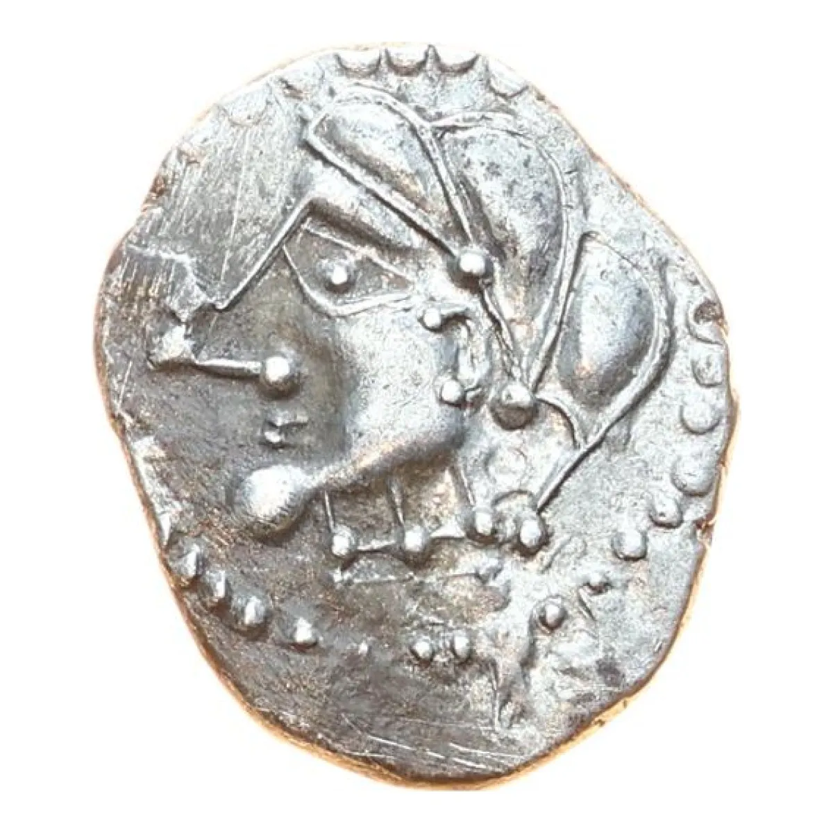 Denarius Gallië 100–1 v.Chr., voorzijde