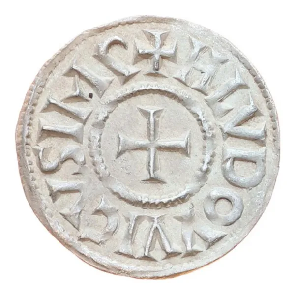 Denier Frankrijk 814–840 n.Chr., keerzijde