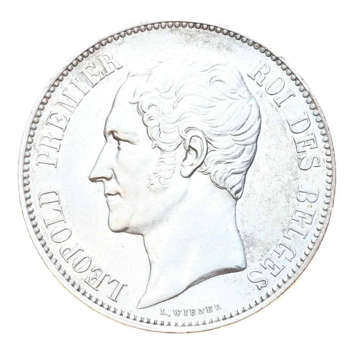 5 frank België 1865, voorzijde